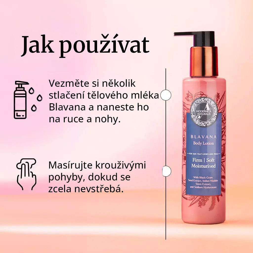 Blavana Tělové Mléko – Intenzivně hydratuje, změkčuje a zpevňuje suchou, stárnoucí a povadlou pokožku. Revoluční receptura s černé čočky a klinicky ověřenými aktivními látkami. Ideální volba pro zralou pokožku těla (Blavana Body Lotion)