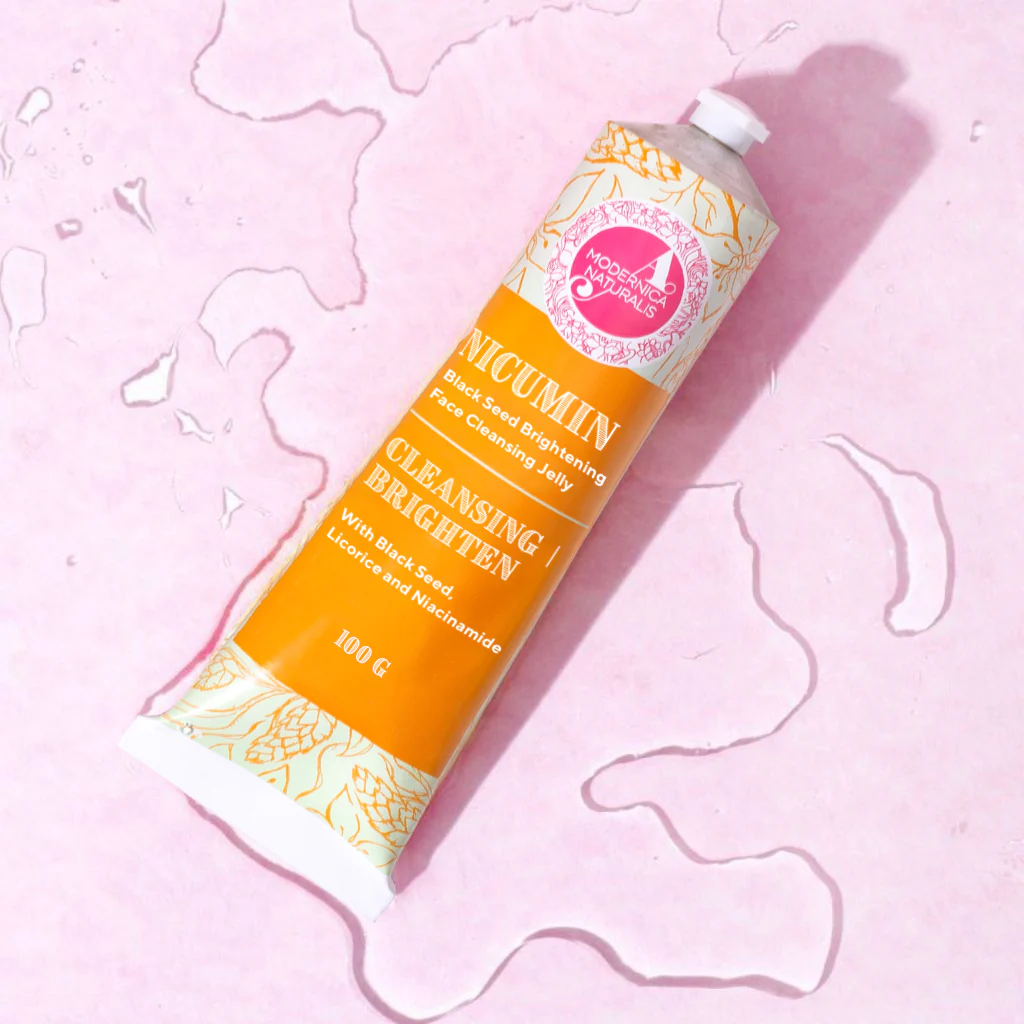 Nicumin Černucha Rozjasňující Čisticí Želé na Obličej – S Účinnými Extrakty Černuchy, Lékořice a Šafránu Obohacené Niacinamidem (Nicumin Black Seed Brightening Face Cleansing Jelly)